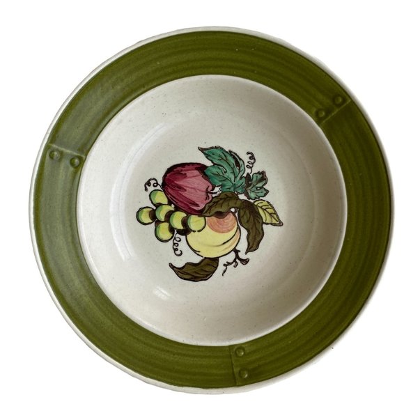 Vintage Metlox Poppytrail Provincal Fruit Rim Fruit Dessert Cereal Soup Bowls - Picture 5 of 13